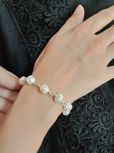 Beads Silver Bracelet