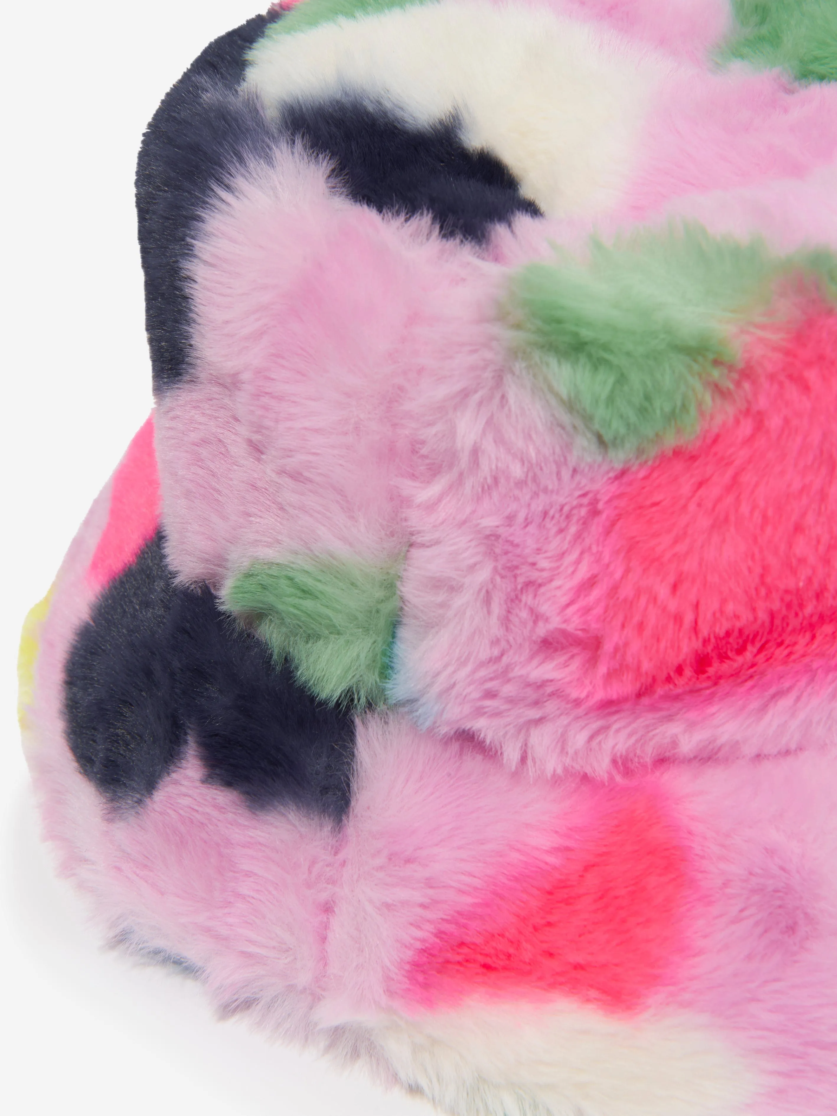 Billieblush Girls Faux Fur Bucket Hat in Pink