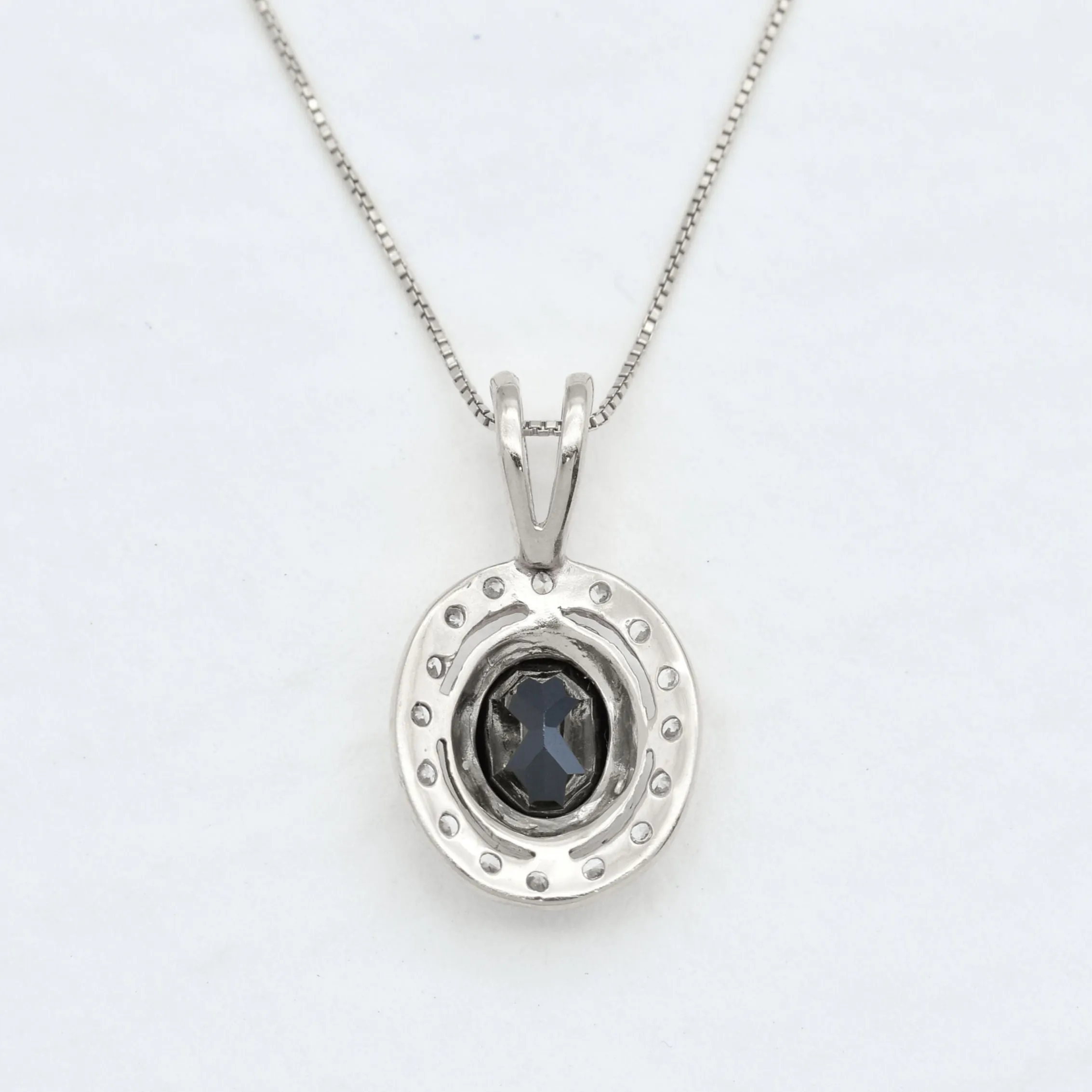 Black Onyx Pendant - Vintage Onyx Necklace - Classy Oval Pendant