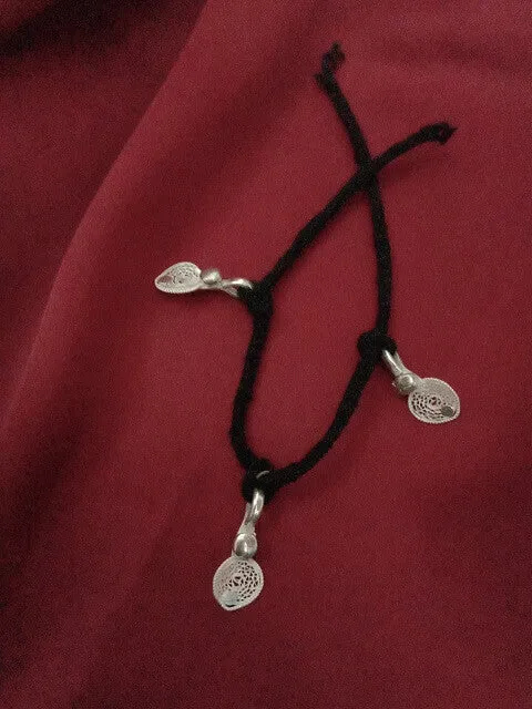 Black thread anklet baby