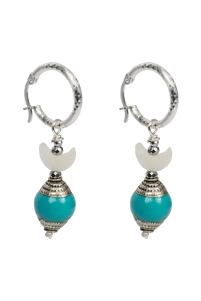 Breathe Deep Crescent Moon Earrings