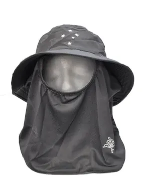 Bucket Hat 360 Multi Veil with Chin Strap - Grey