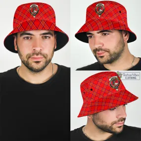 Burnett Modern Tartan Bucket Hat with Family Crest