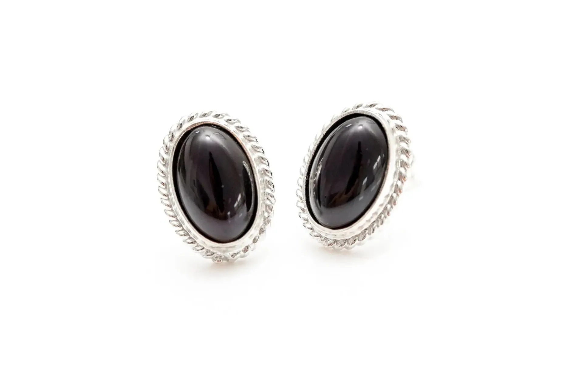 Cherry Red Amber Quintessence Stud Earrings | Sterling Silver