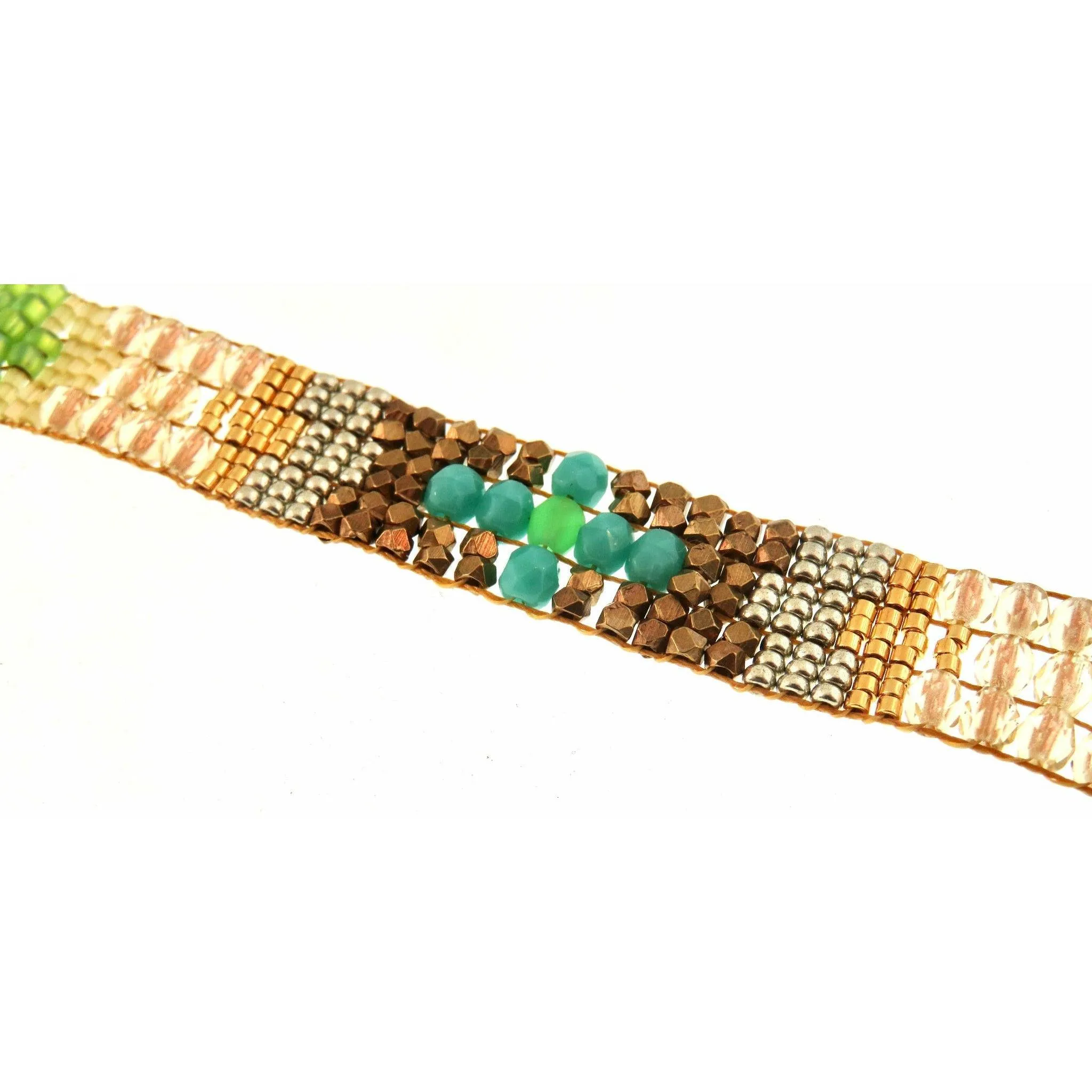 Chili Rose  "Blue Dreams " Narrow Tiffany  Bracelet by Adonnah Langer