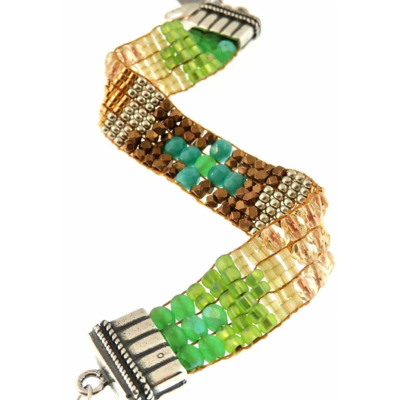 Chili Rose  "Blue Dreams " Narrow Tiffany  Bracelet by Adonnah Langer