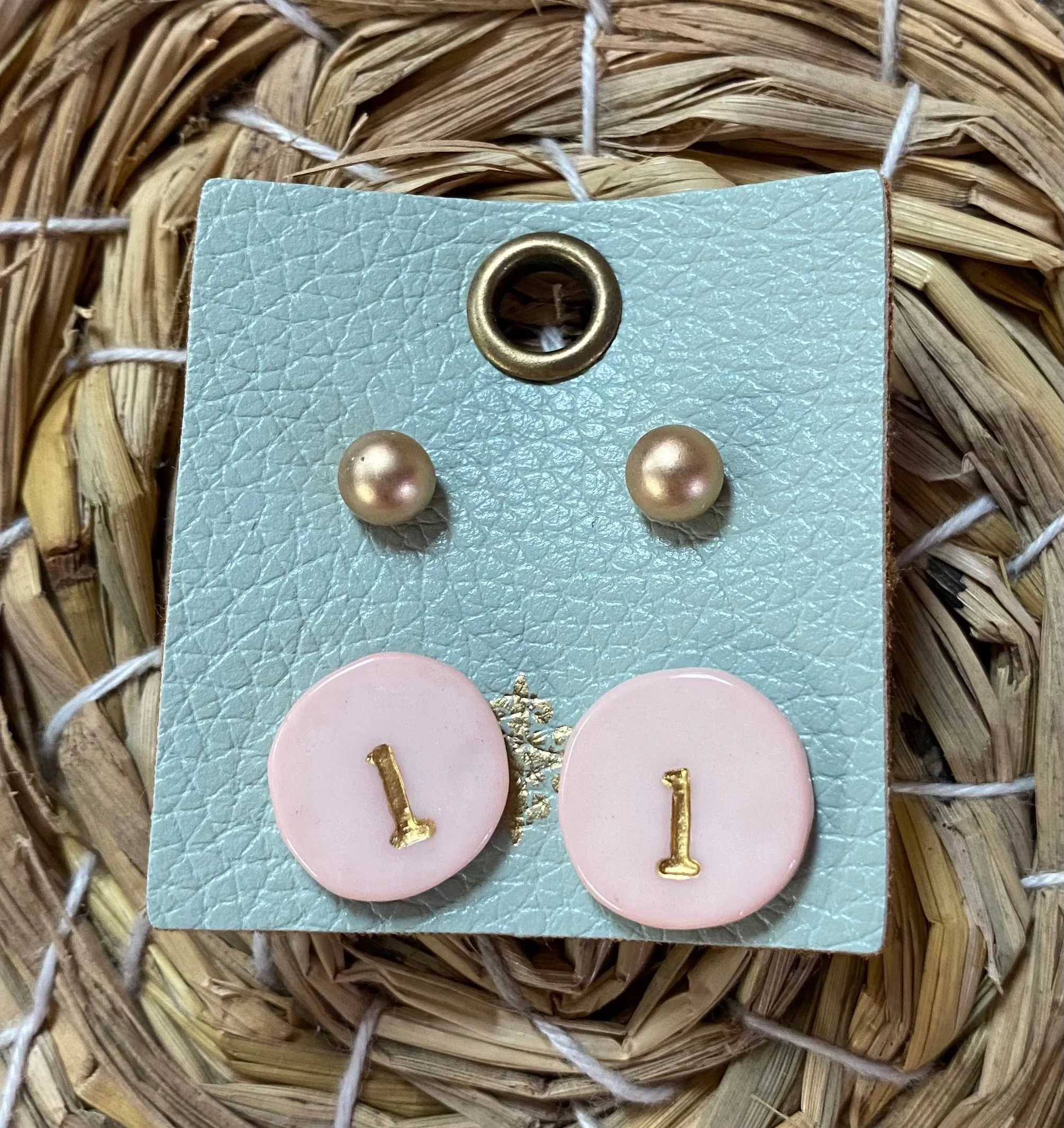Color Initial Earrings