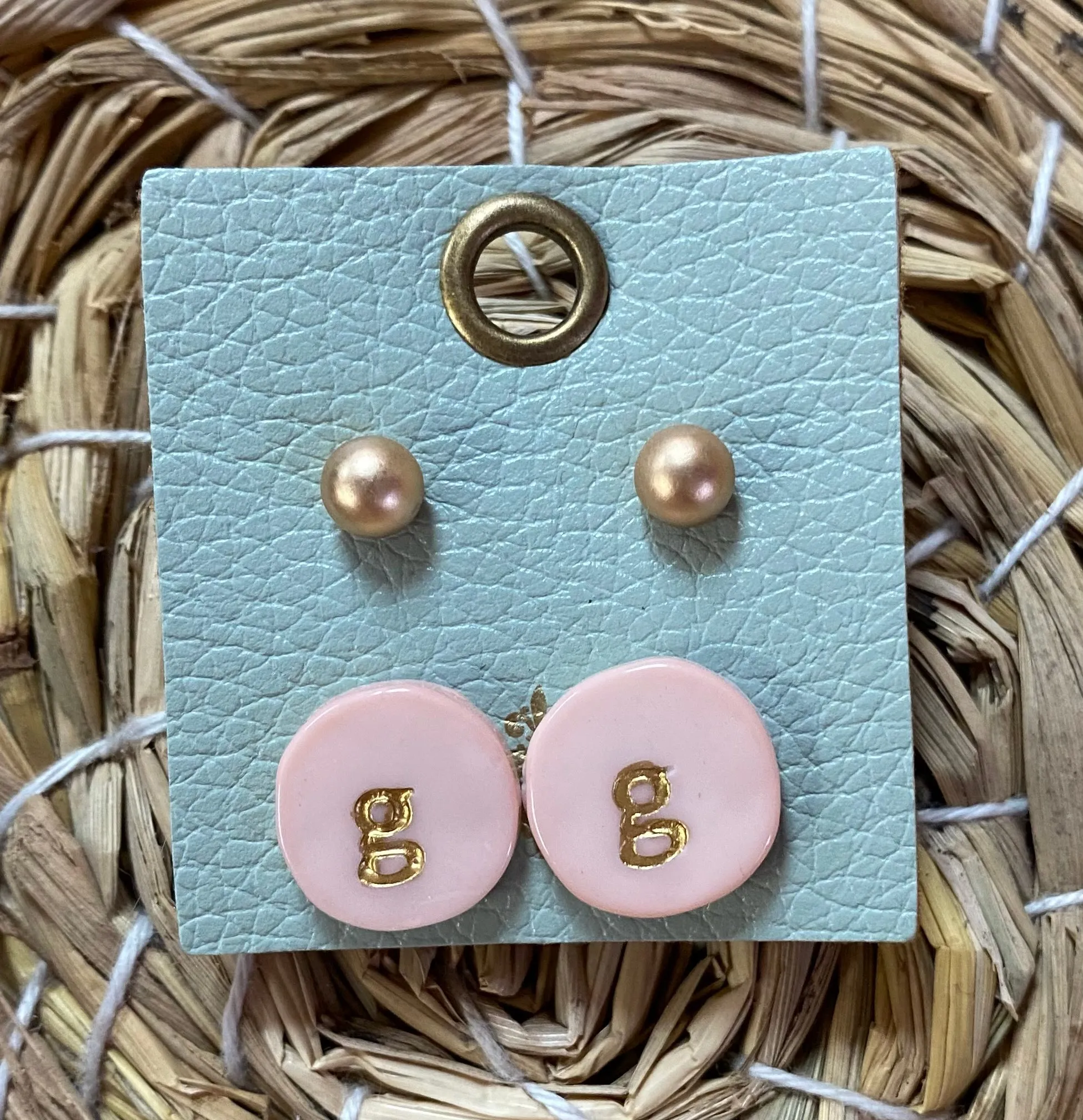 Color Initial Earrings