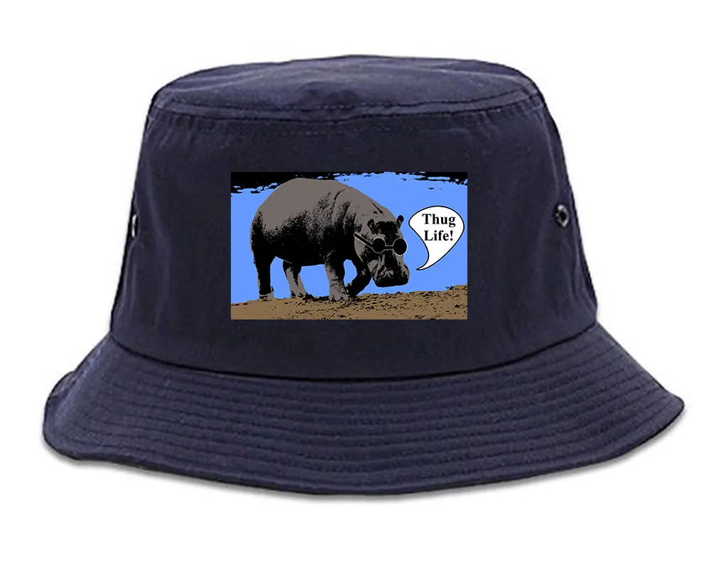 Cool Hippo Thug Life Funny Mens Bucket Hat