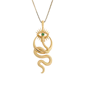 Crescent Snake Eye Necklace by Awe Inspired