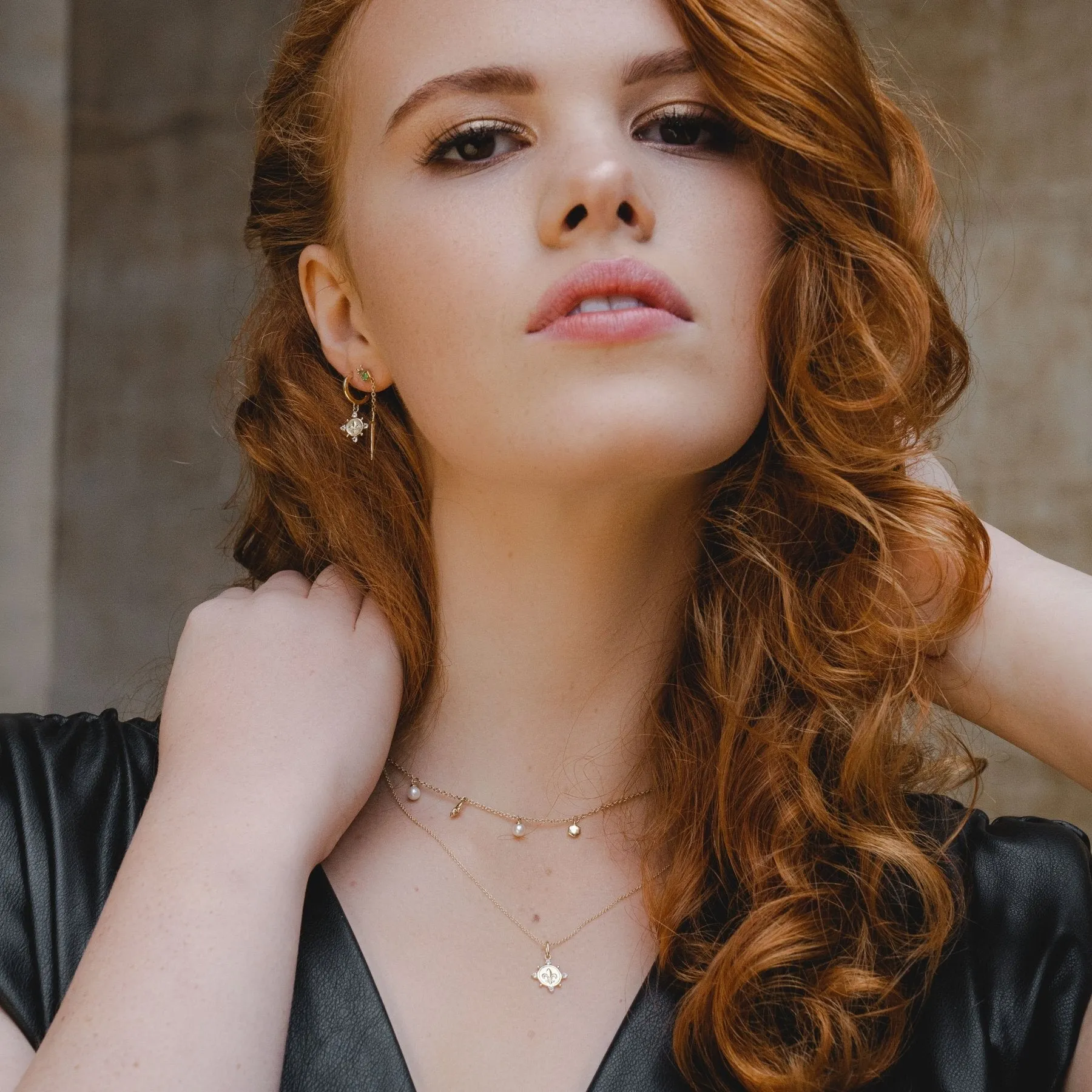 ECFEW ™ 'The Liberator' Smaragd Schwert Choker Halskette