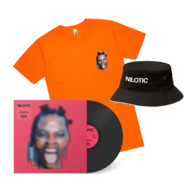 Elsy Wameyo / Nilotic EP Vinyl, Machungwa T-Shirt & Kofia Bucket Hat Bundle