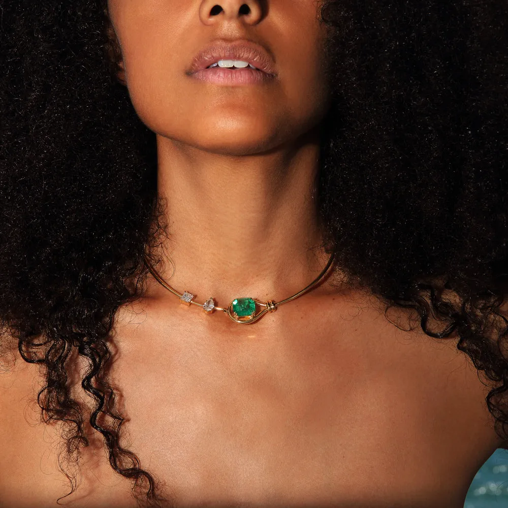 Emerald Choker Necklace