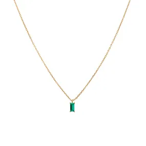 EMERALD PETITE BAGUETTE NECKLACE