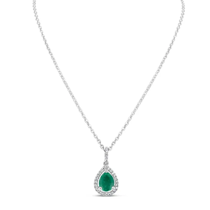 Emerald Teardrop Necklace