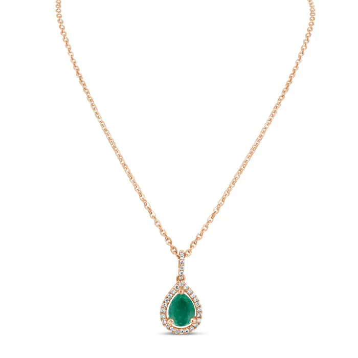 Emerald Teardrop Necklace