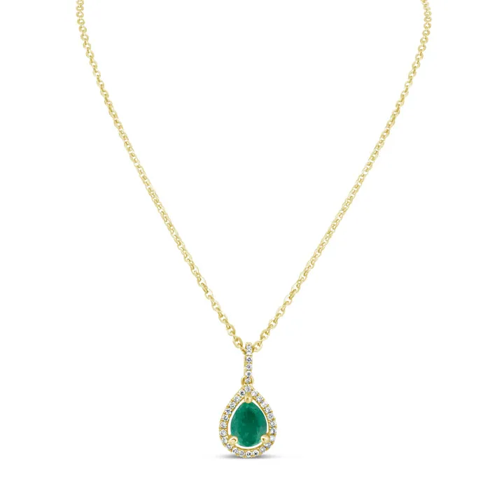 Emerald Teardrop Necklace