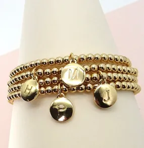 Engraved initial bracelet