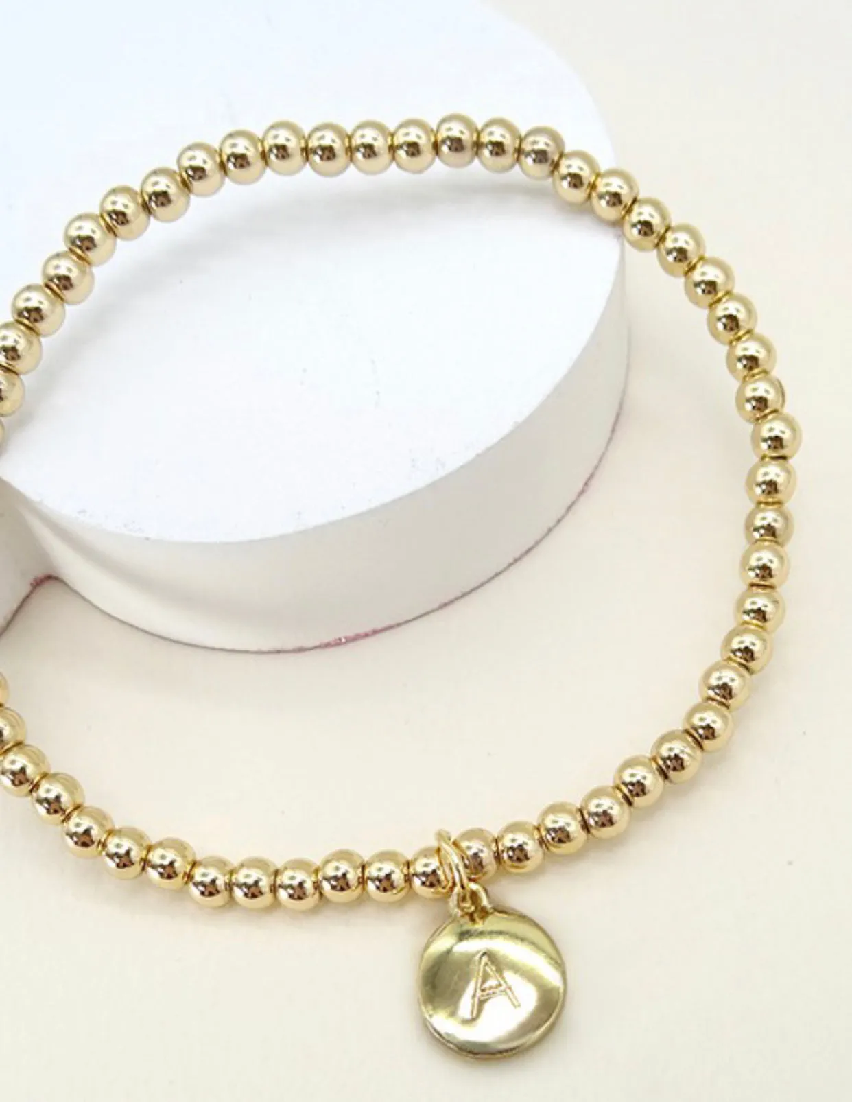 Engraved initial bracelet