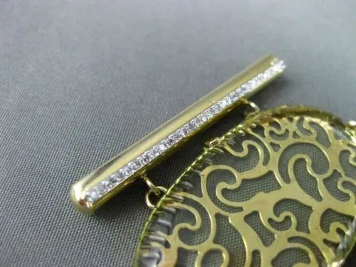 ESTATE MASSIVE DIAMOND YELLOW & SMOKY TOPAZ 14KT YELLOW GOLD FILIGREE BRACELET