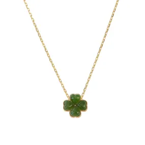 Fairy Silver Necklace with Hetian Jade Accent
