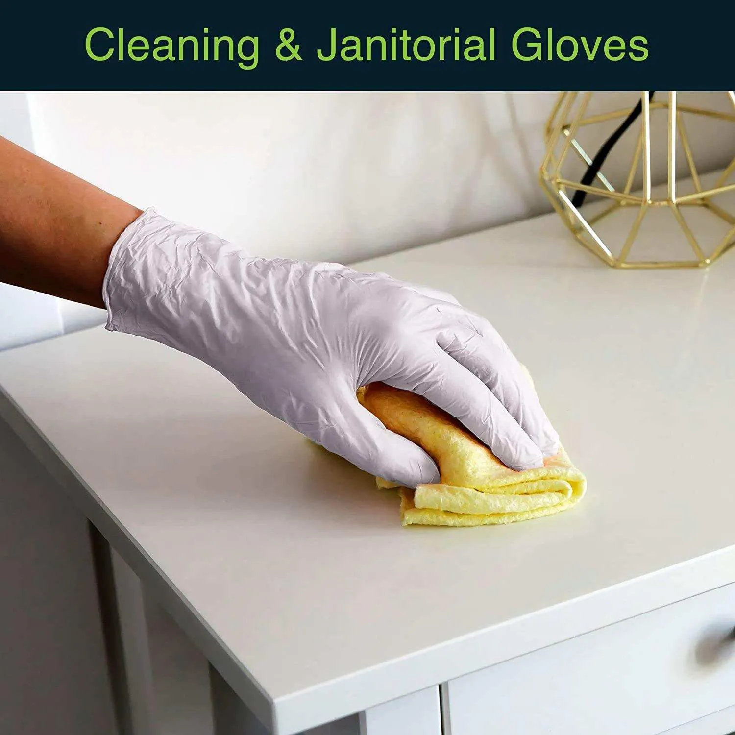 FifthPulse White Vinyl Exam Gloves