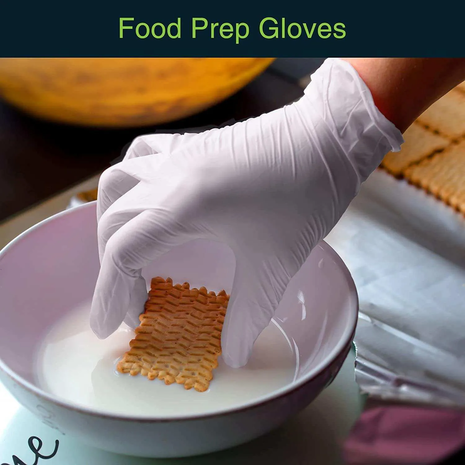 FifthPulse White Vinyl Exam Gloves