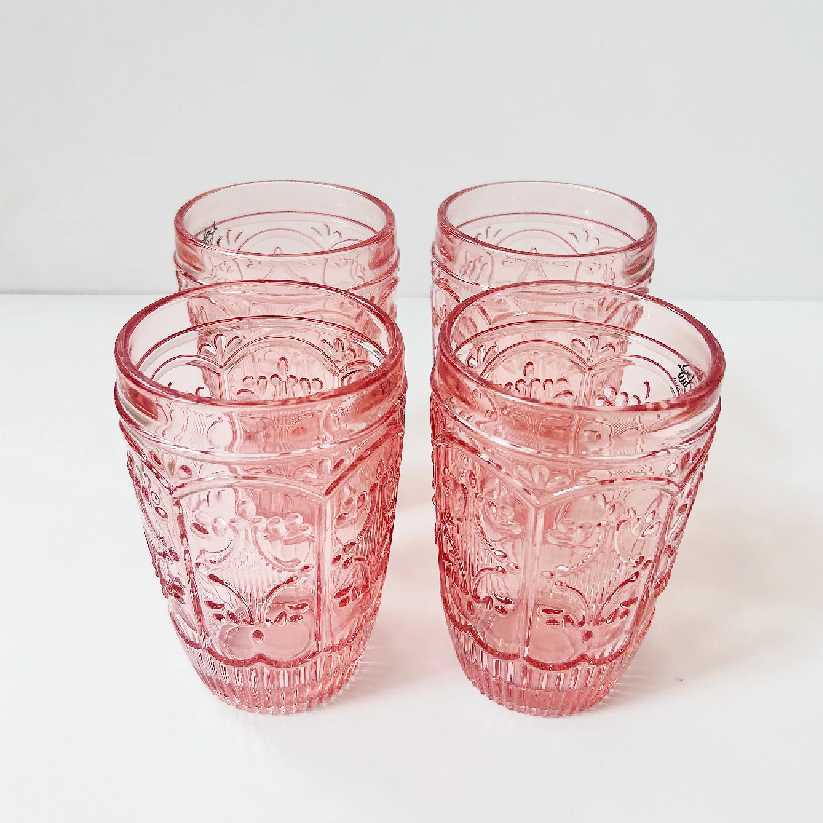 Fitz and Floyd Blush Drinking Glasses