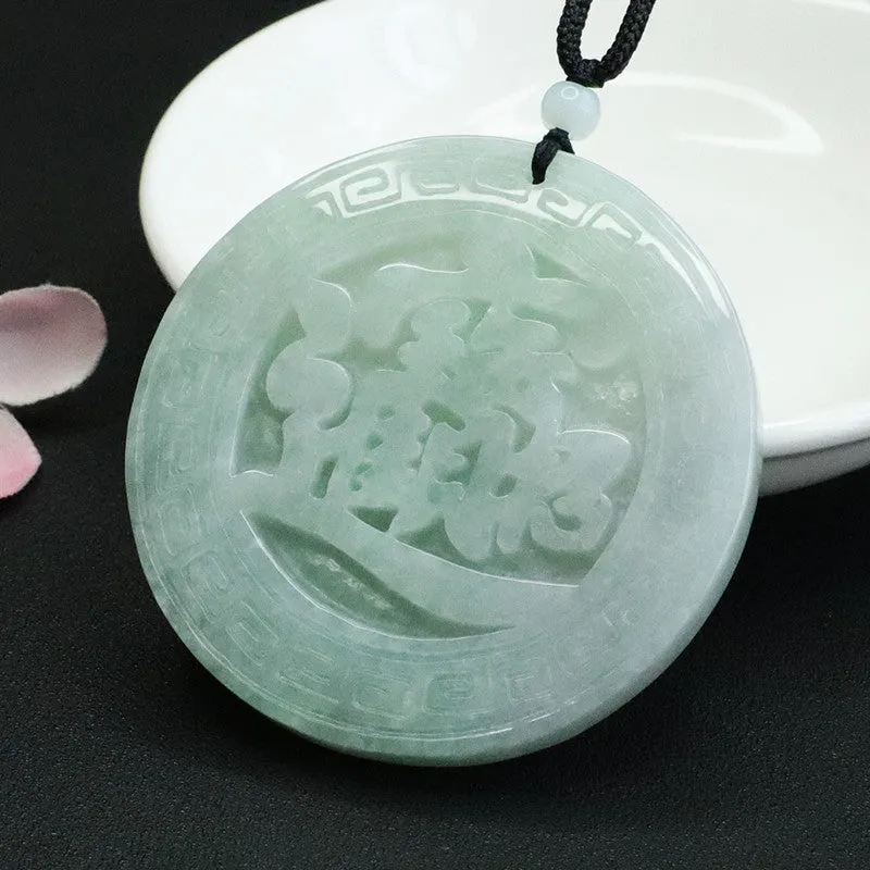 Fortune's Favor: Sterling Silver Jade Pendant for Wealth and Prosperity