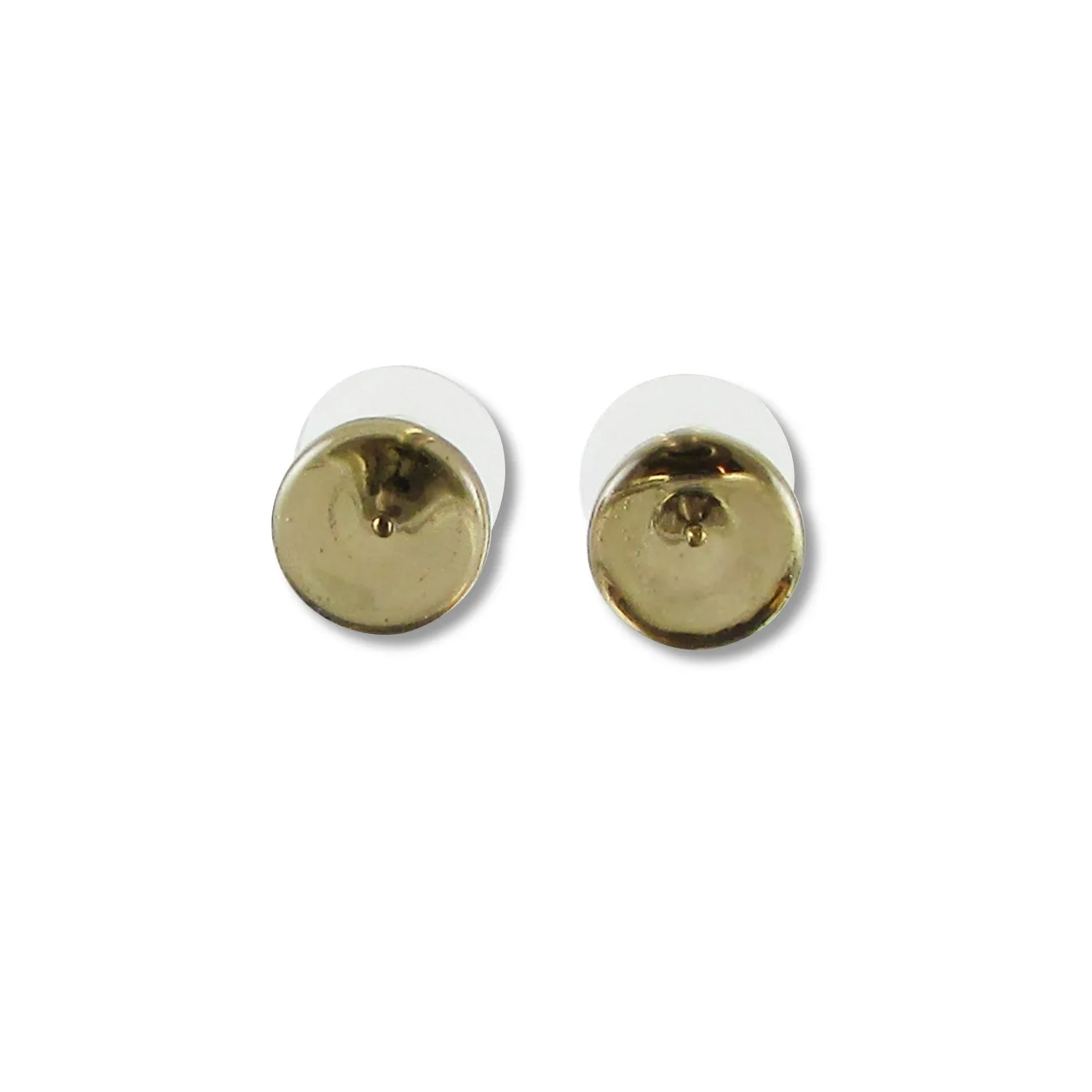 Glass Circle Studs - Aqua