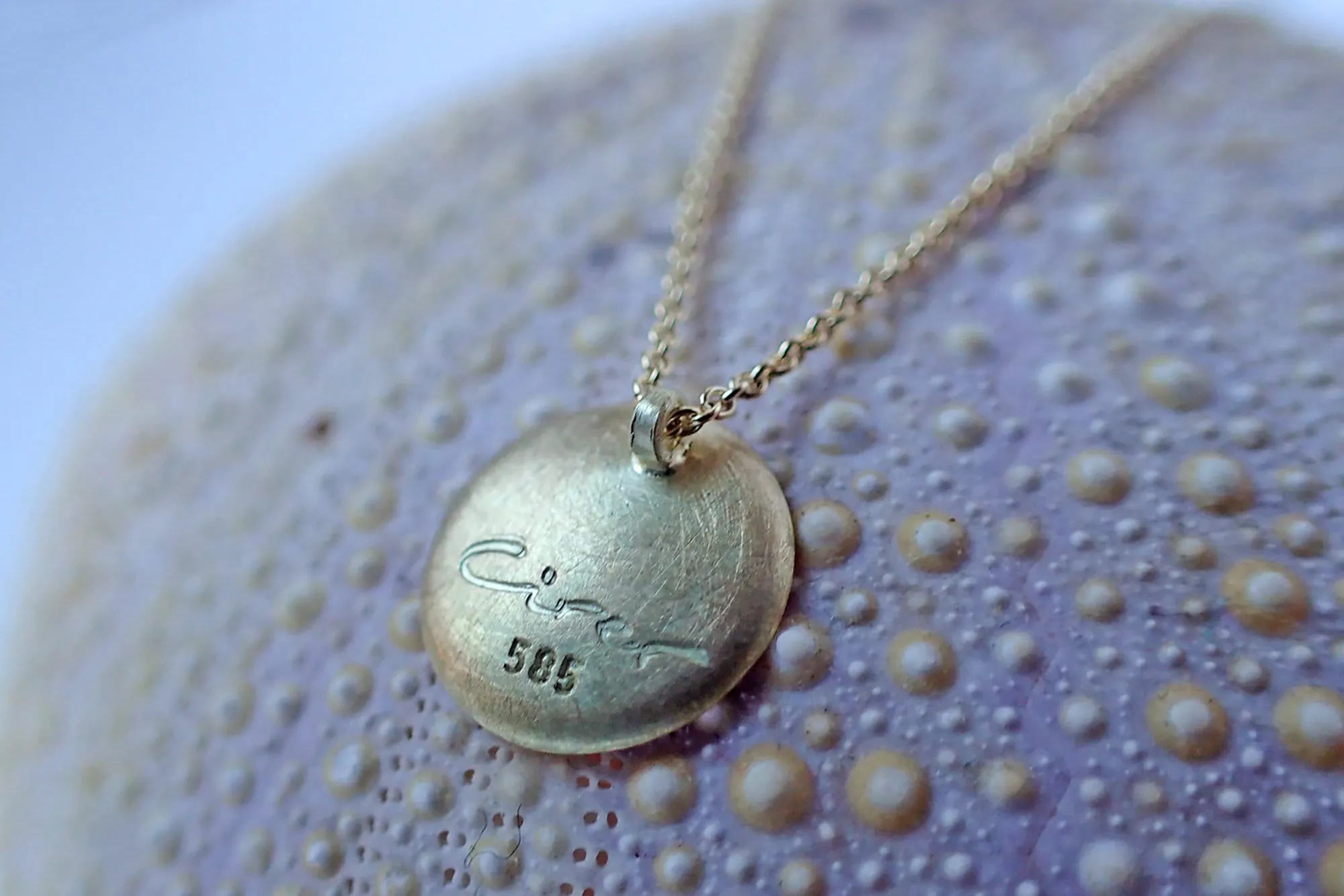 Gold Disc Necklace – Small