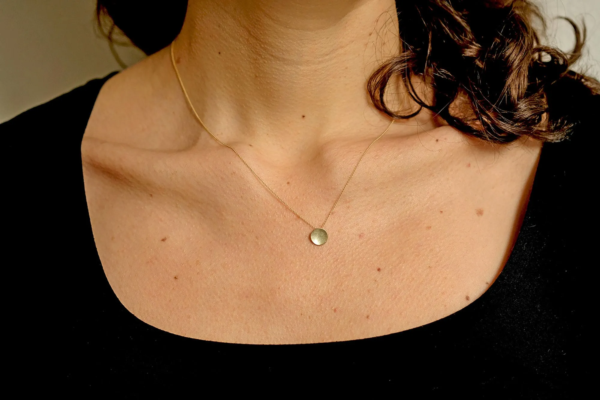 Gold Disc Necklace – Small