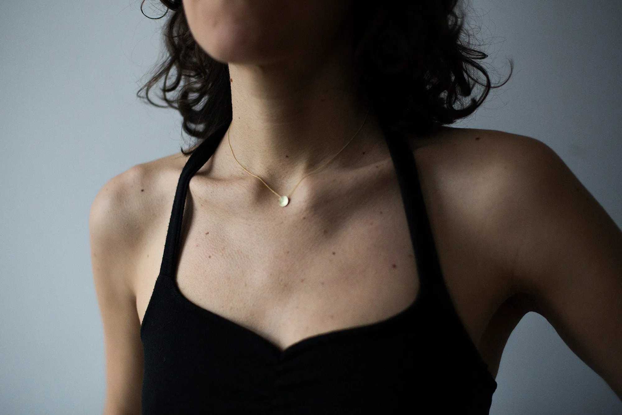 Gold Disc Necklace – Small
