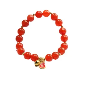 Golden Bell and Gourd Agate Bracelet