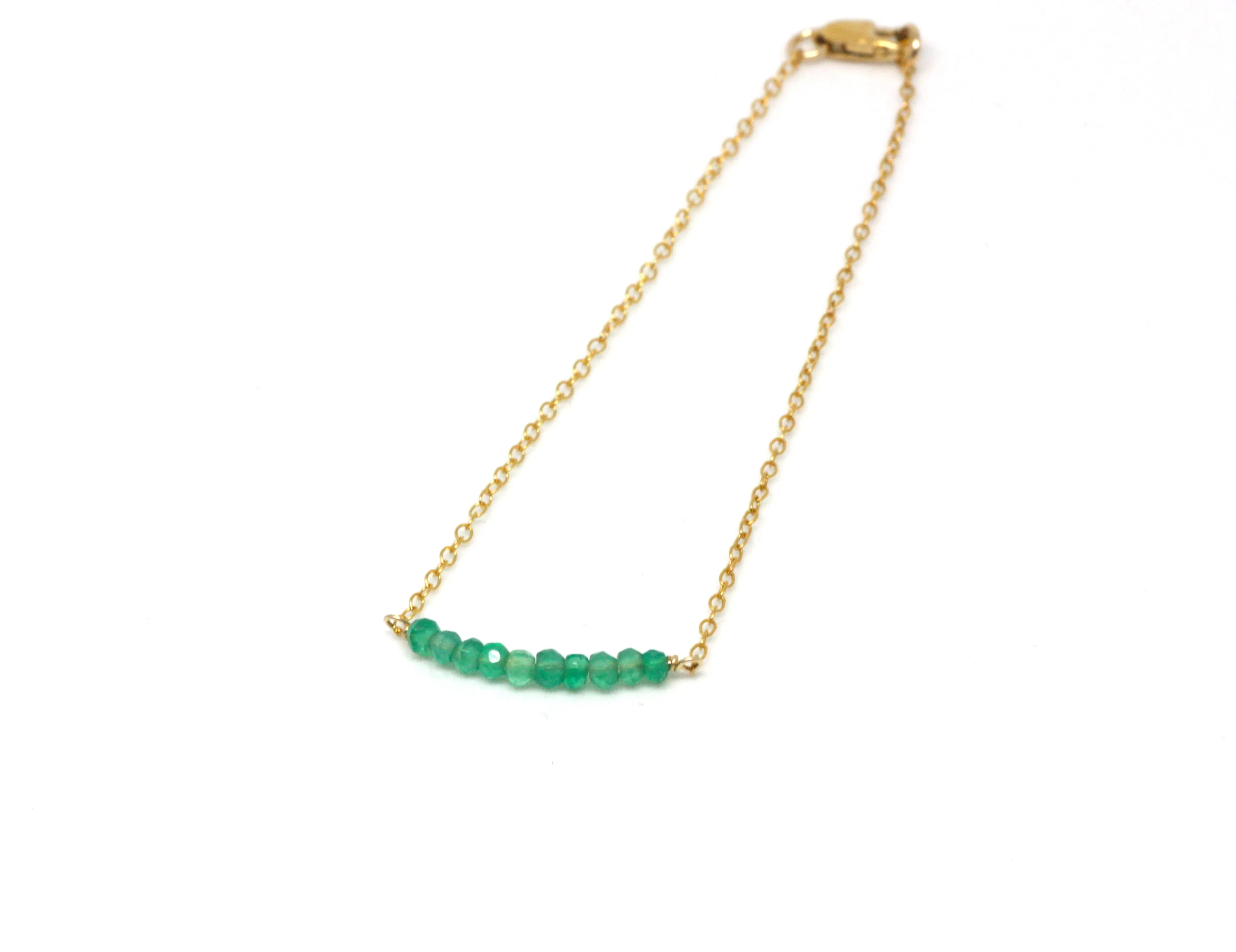 Green Onyx Petite Bar Bracelet