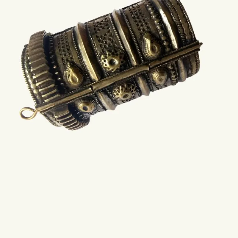 Handmade Golden Vintage Boho Handcuff Bracelet