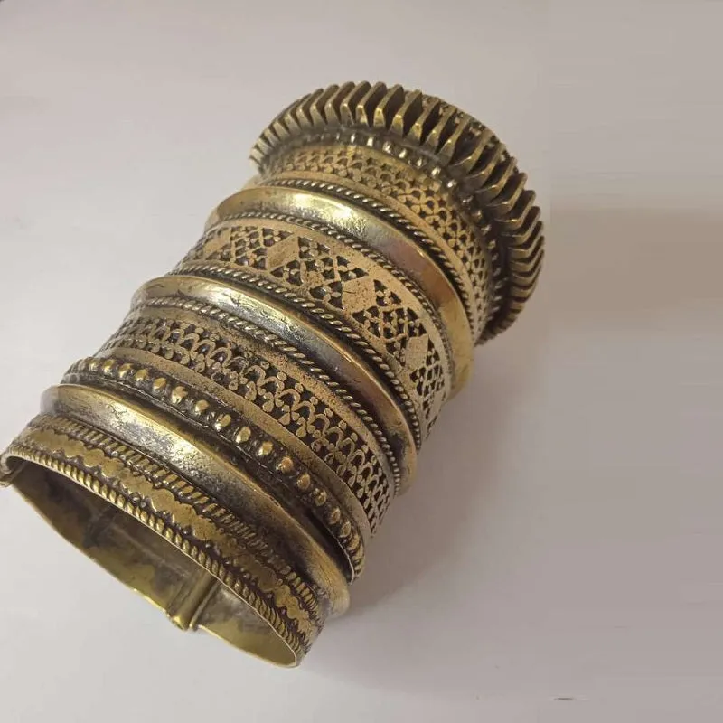Handmade Golden Vintage Boho Handcuff Bracelet