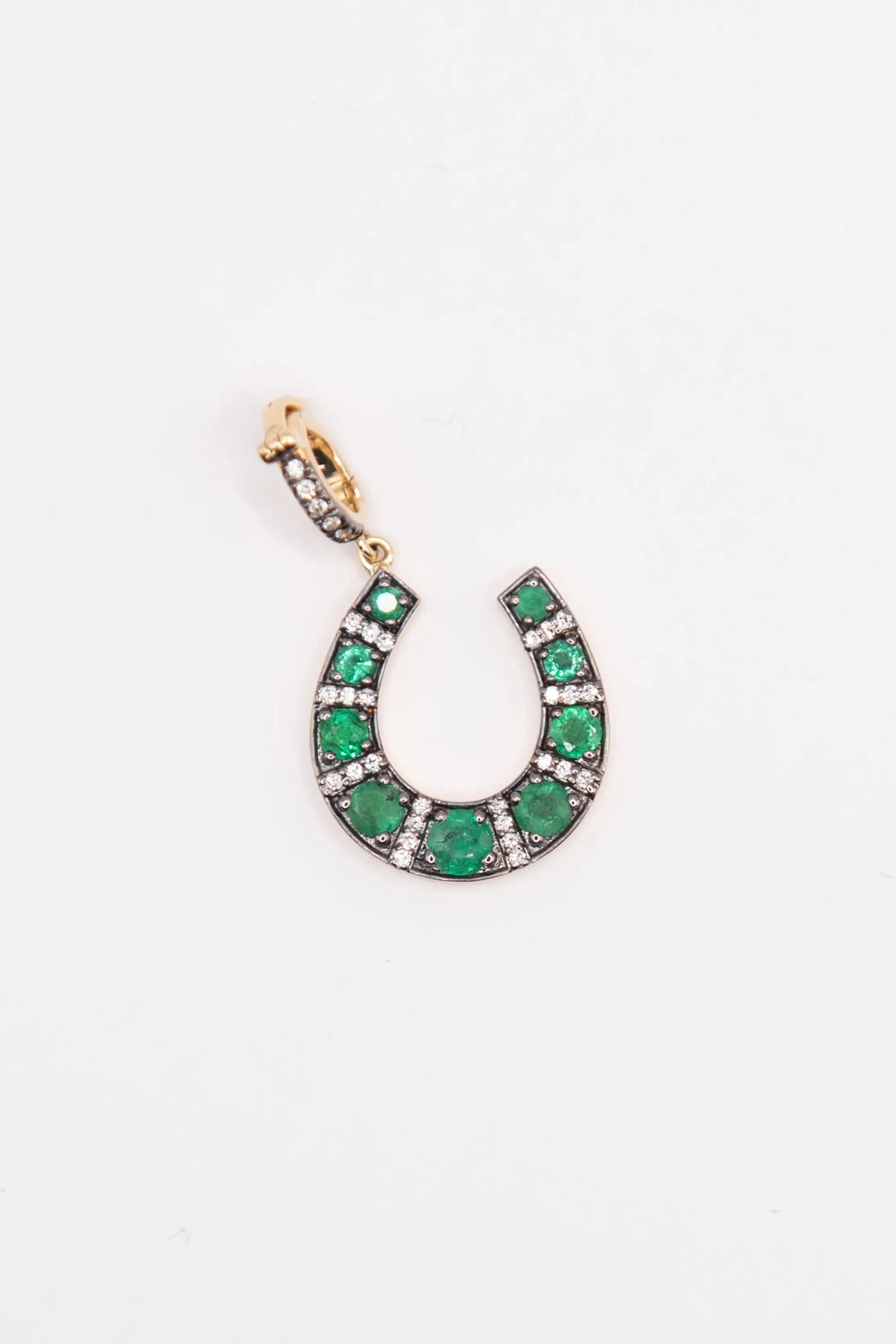 Horseshoe Pendant, Emerald
