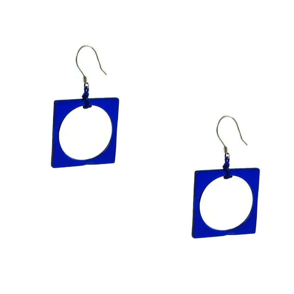 Hoyo Glass Earrings - Aqua