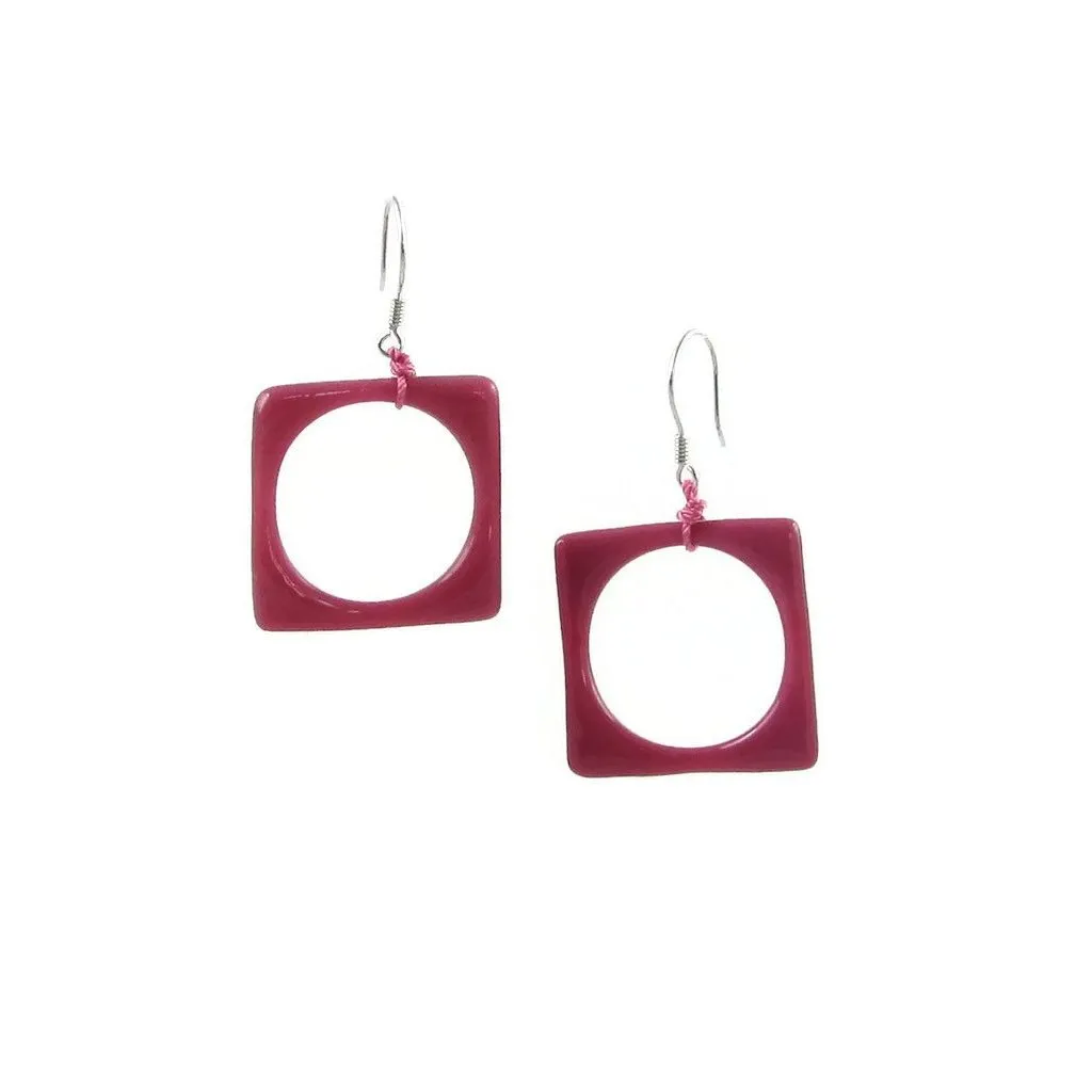 Hoyo Glass Earrings - Aqua