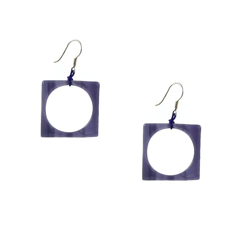 Hoyo Glass Earrings - Aqua