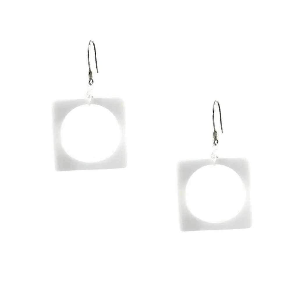 Hoyo Glass Earrings - Aqua