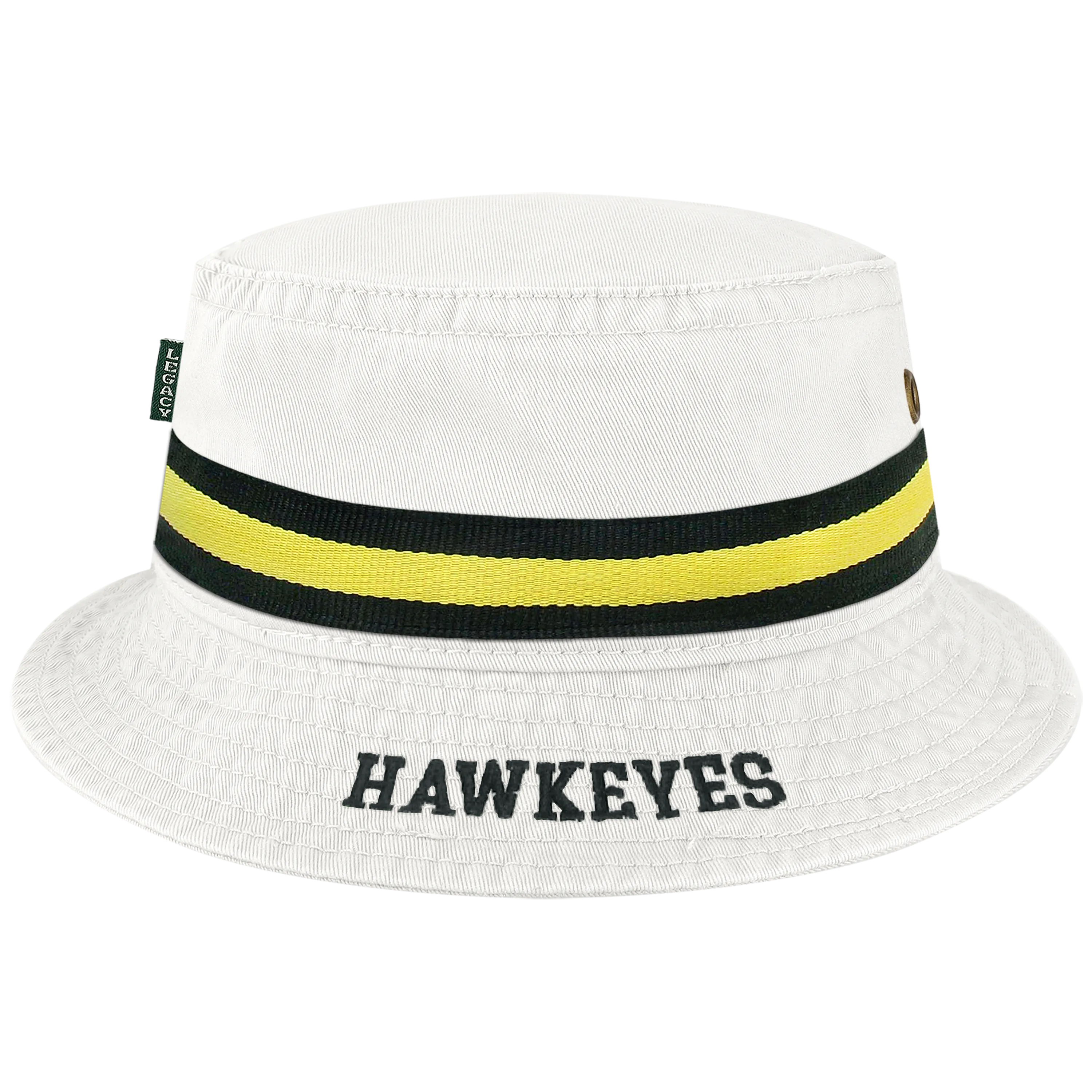 Iowa Hawkeyes White Relaxed Twill Bucket Hat
