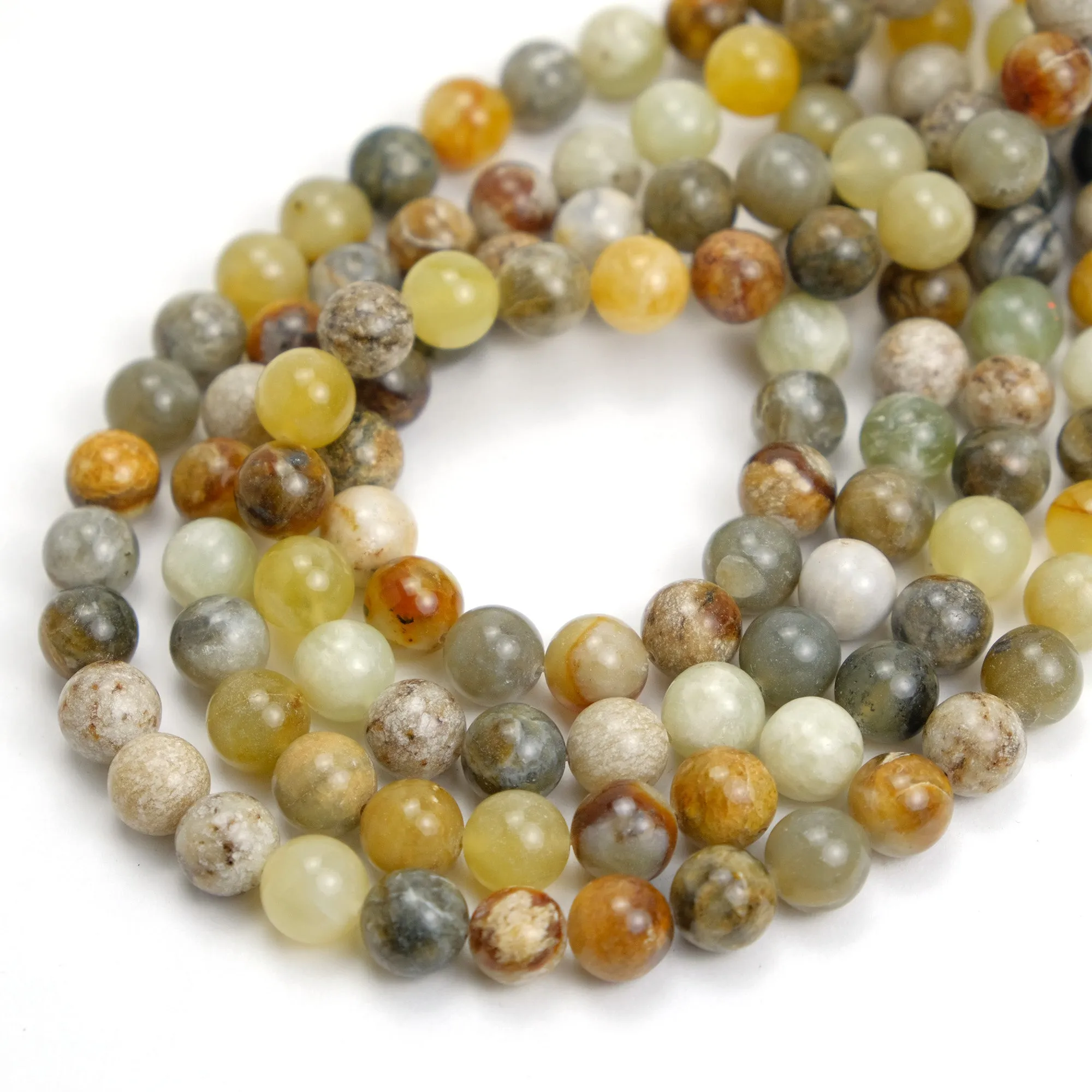 Jade Flower 12mm Smooth Rounds