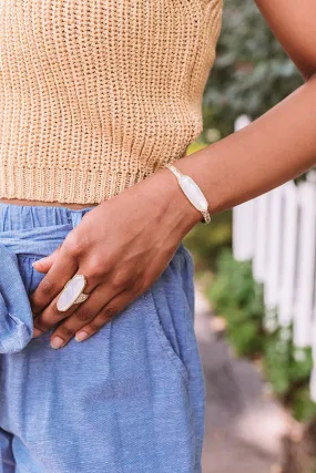 Kendra Scott Layla Gold Cuff Bracelet in Opalite Illusion
