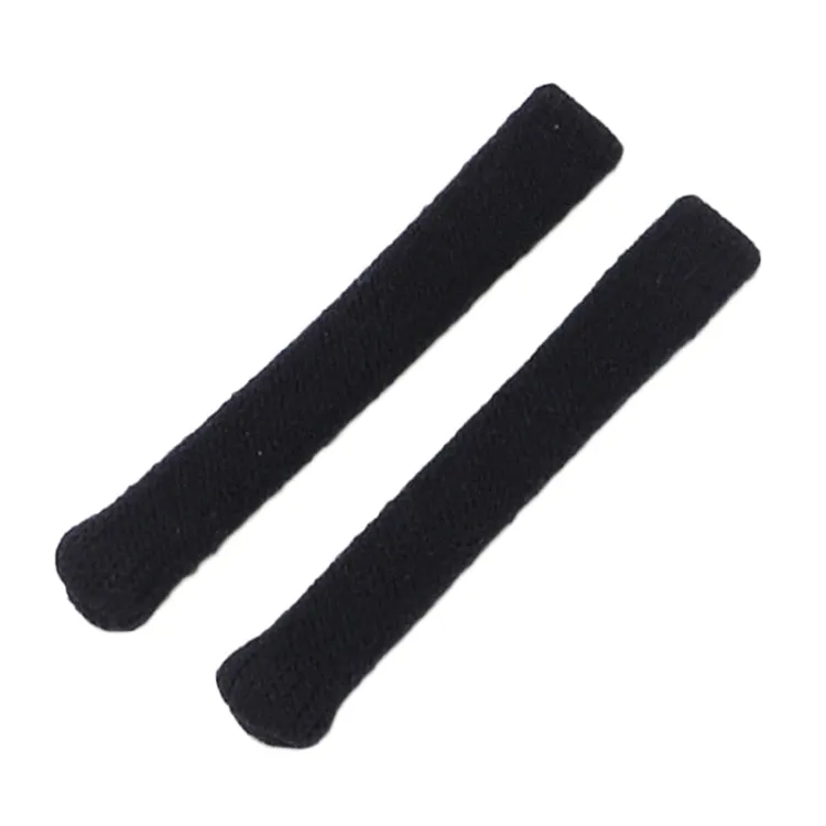 Knitted Eyeglasses Leg Cover Elastic Anti-Slip Cover Eyeglass Holder Sleeve(Black)