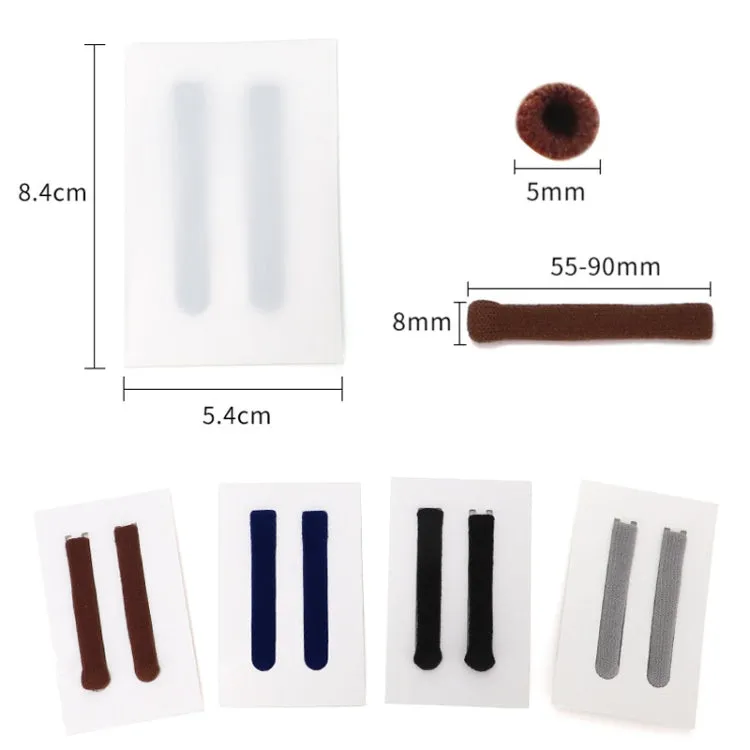 Knitted Eyeglasses Leg Cover Elastic Anti-Slip Cover Eyeglass Holder Sleeve(Black)