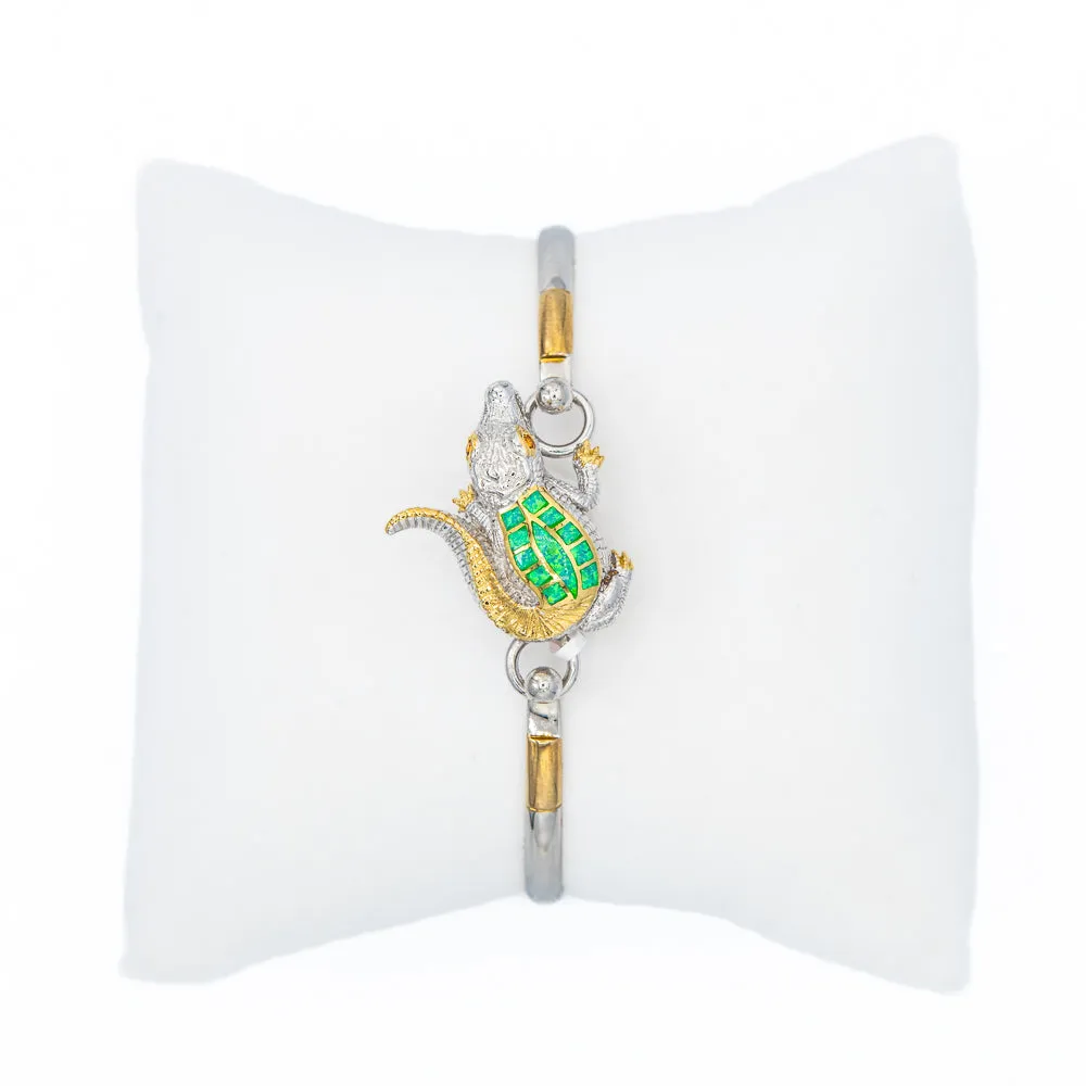 Kovel Green Opal Baby Alligator Topper