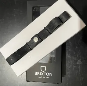 Leather Stampede Strap - Hat Band by Brixton - black