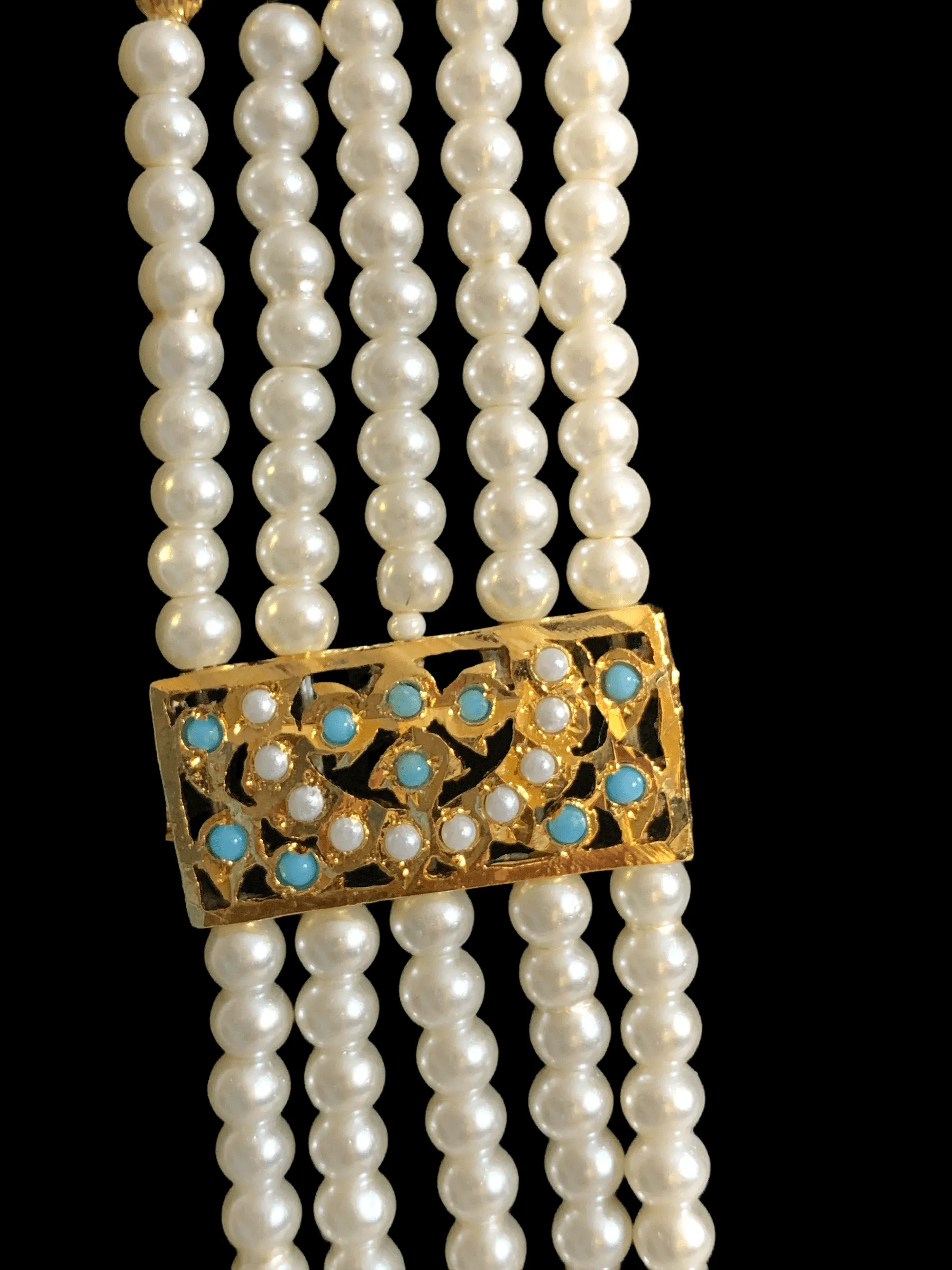 LN17 Jia Punjabi rani haar in turquoise / feroza ( SHIPS IN 2 WEEKS  )